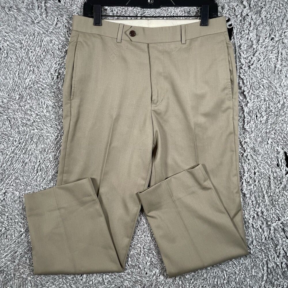 Brooks Brothers Madison Fit Dress Pants Men’s Size 33/30 Beige Preppy Wool Work